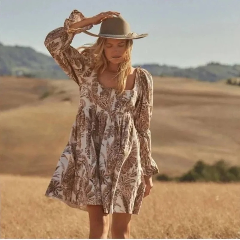 Anthro Square Neck Corduroy Dress